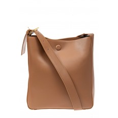 На фото 2 - Женская сумка-пакет из натуральной кожи, цвет бежевый