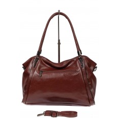 На фото 3 - Бордовая классическая сумка из фактурной экокожи