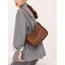 На фото 1 - Женская сумка из натуральной кожи, цвет коричневый