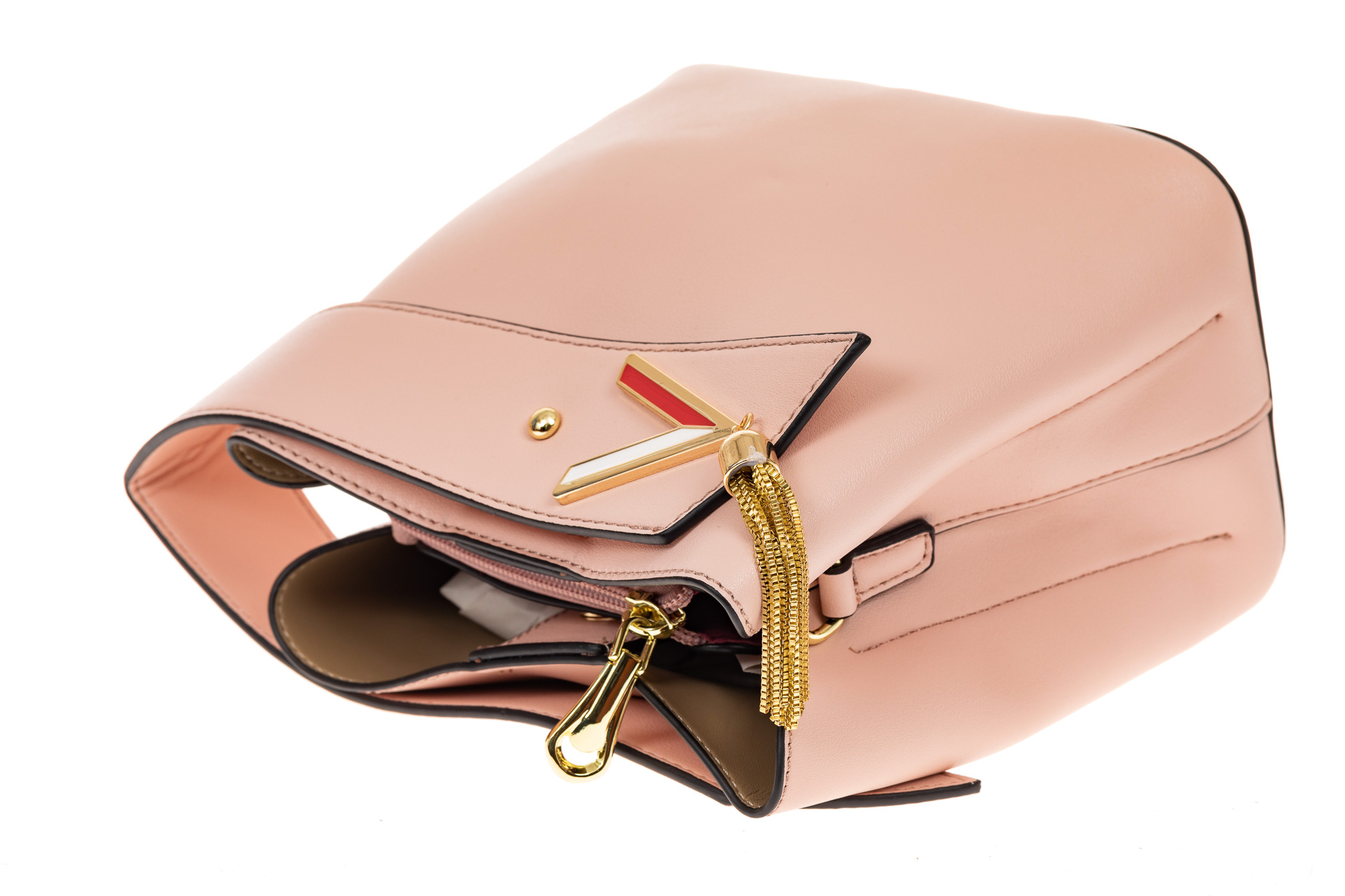 На фото 3 - Экстравагантная сумка из искусственной кожи, цвет розовый