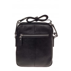 На фото 3 - Мужская сумка из натуральной кожи каскадного типа, цвет черный