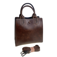 На фото 1 - Женская сумка из искусственной кожи, цвет шоколад На фото 1 - Женская сумка из искусственной кожи, цвет шоколад