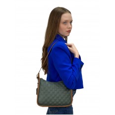 На фото 2 - Женская сумка  из натуральной кожи, цвет бирюзовый