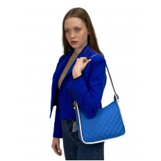 На фото 2 - Женская сумка  из натуральной кожи, цвет голубой