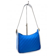 На фото 1 - Женская сумка  из натуральной кожи, цвет голубой