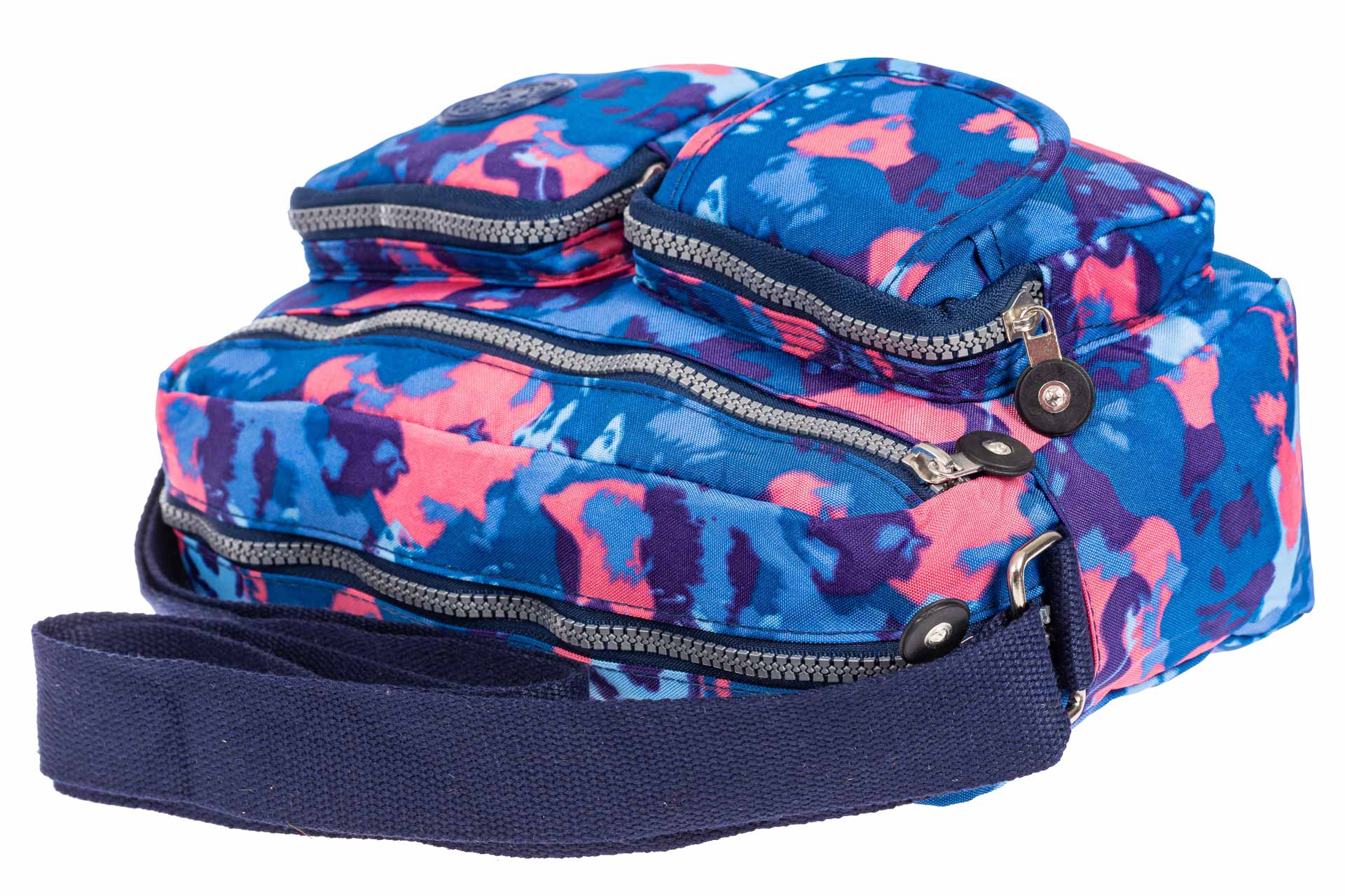 На фото 4 - Женская тканевая сумка кросс-боди с пятнистым принтом, мультицвет