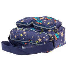 На фото 4 - Женская тканевая сумка кросс-боди с забавным принтом, мультицвет