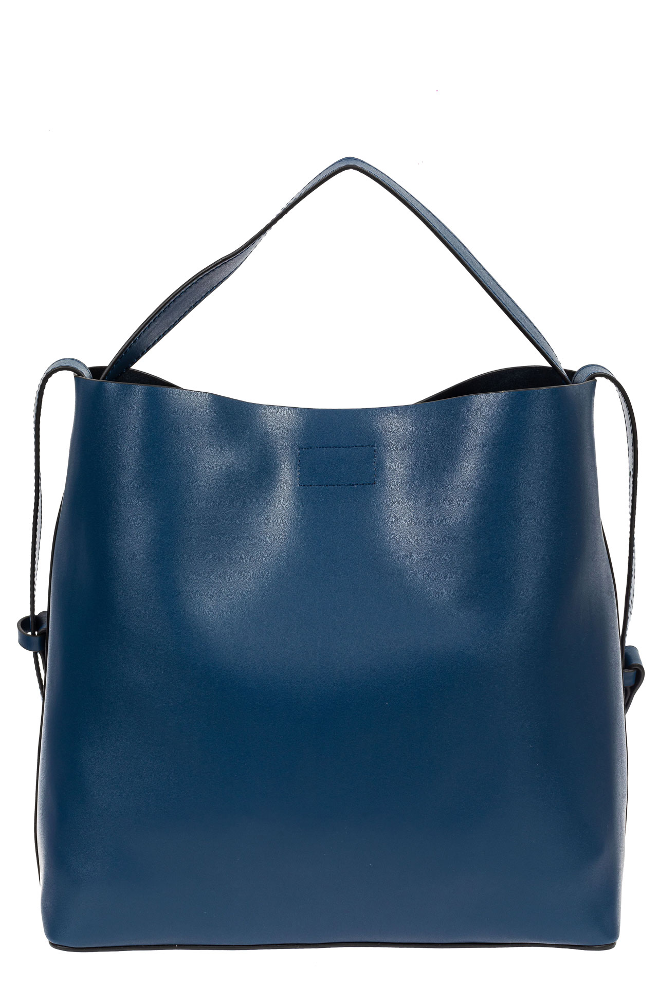 На фото 3 - Женская сумка-мешок, цвет синий