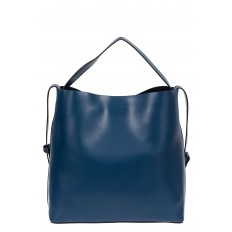 На фото 3 - Женская сумка-мешок, цвет синий