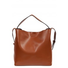 На фото 3 - Женская сумка-мешок, цвет рыжий