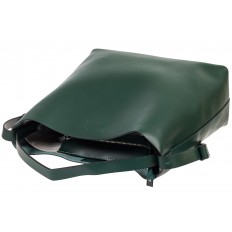 На фото 4 - Женская сумка-мешок, цвет зелёный