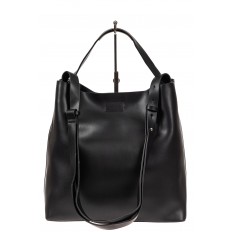 На фото 2 - Женская сумка-мешок, цвет чёрный