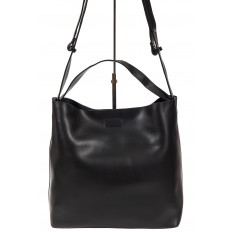 На фото 3 - Женская сумка-мешок, цвет чёрный