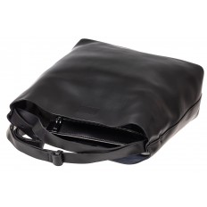На фото 4 - Женская сумка-мешок, цвет чёрный