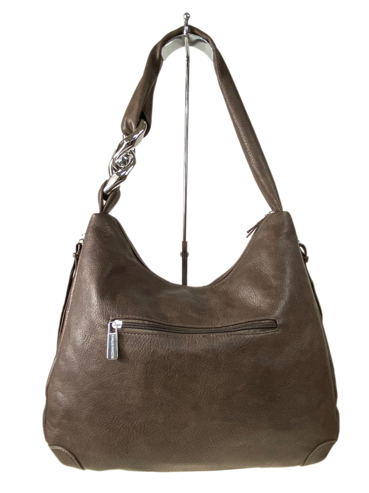 На фото 2 - Женская сумка из искусственной кожи, цвет шоколад