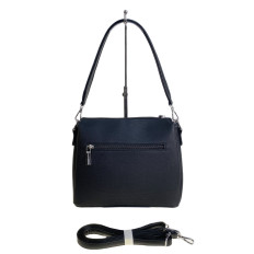 На фото 2 - Женская сумка из искусственной кожи, цвет черный