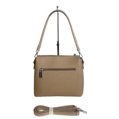 На фото 2 - Женская сумка из искусственной кожи, цвет светло коричневый