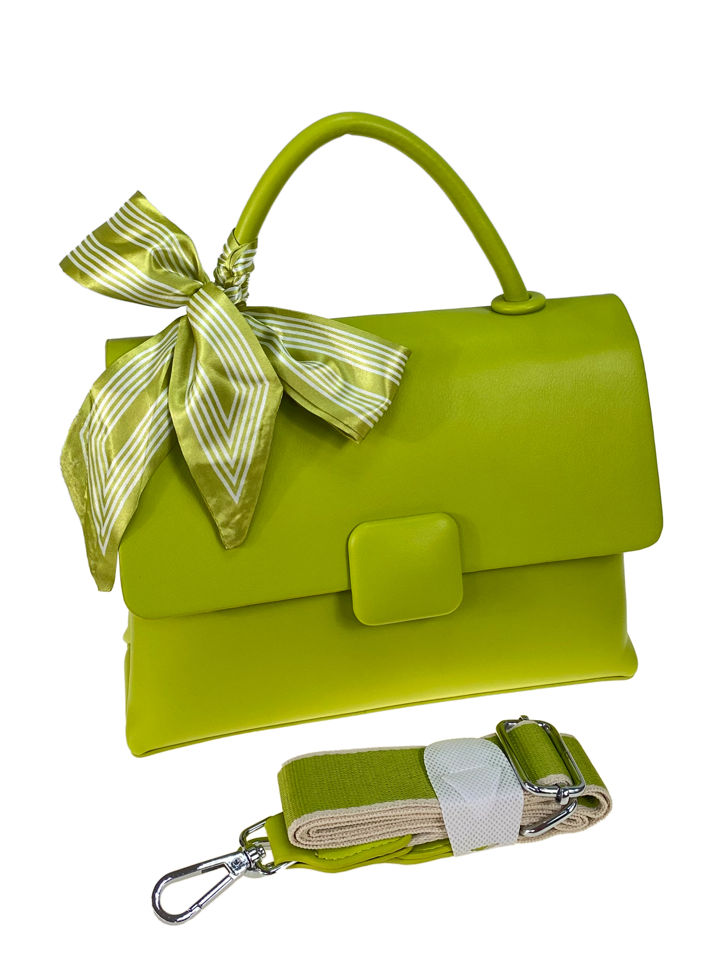 На фото 1 - Женская сумка из искусственной кожи, цвет сиреневый