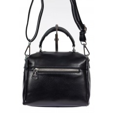На фото 3 - Стёганая женская сумка из экокожи с круглой косметичкой, цвет чёрный