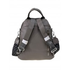 На фото 2 - Сумка-рюкзак из искусственной кожи, цвет серый