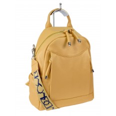 На фото 3 - Женская рюкзак  из искусственной кожи, цвет желтый