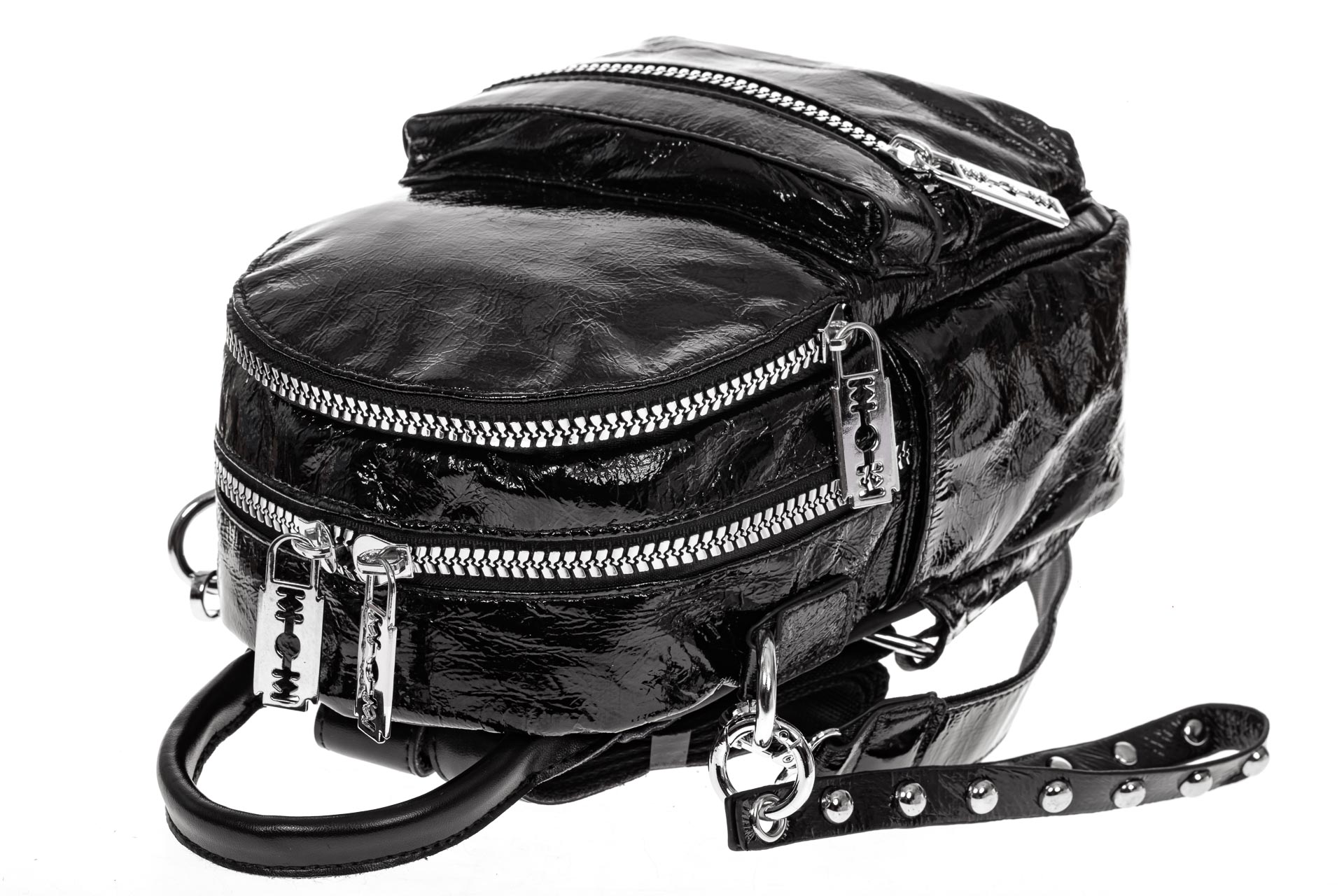 На фото 3 - Мини-рюкзак из искусственной кожи, цвет черный