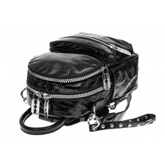 На фото 3 - Мини-рюкзак из искусственной кожи, цвет черный