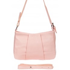 На фото 3 - Летняя женская сумка из мягкой искусственной кожи, цвет розовый