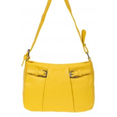 На фото 2 - Летняя женская сумка из мягкой искусственной кожи, цвет жёлтый