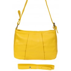 На фото 3 - Летняя женская сумка из мягкой искусственной кожи, цвет жёлтый
