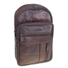 На фото 1 - Сумка мужская через плечо из натуральной кожи, цвет коричневый На фото 1 - Сумка мужская через плечо из натуральной кожи, цвет коричневый