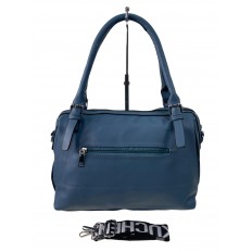 На фото 2 - Женская сумка  из искусственной кожи, цвет голубой