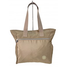 На фото 2 - Женская сумка из водонепромокаемой ткани, цвет песочный