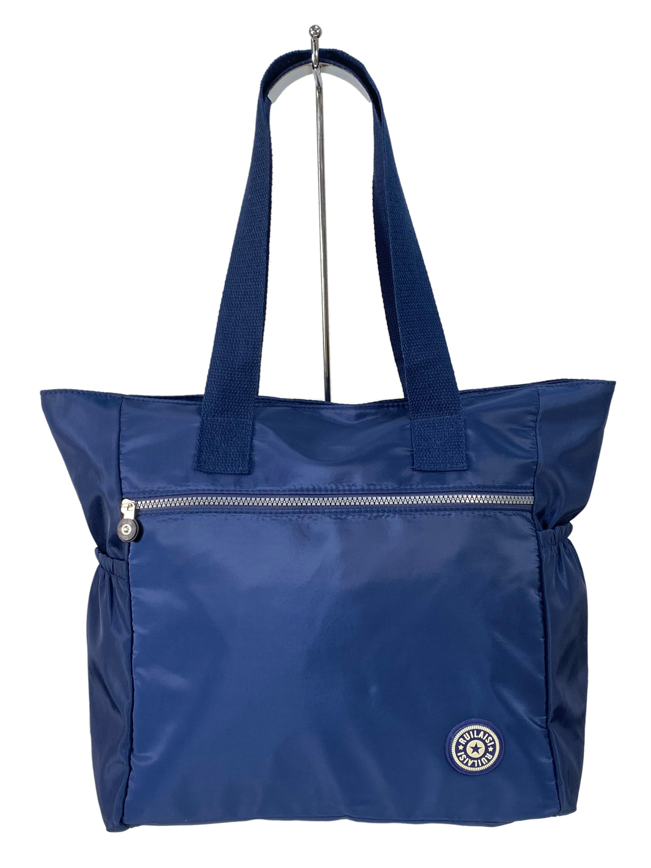 На фото 2 - Женская сумка из водонепромокаемой ткани, цвет синий