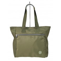 На фото 2 - Женская сумка из водонепромокаемой ткани, цвет зеленый