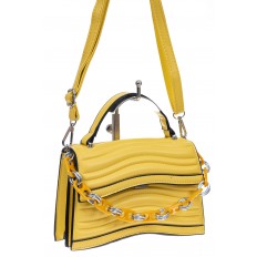 На фото 3 - Женская сумка кросс-боди из искусственной кожи, цвет желтый