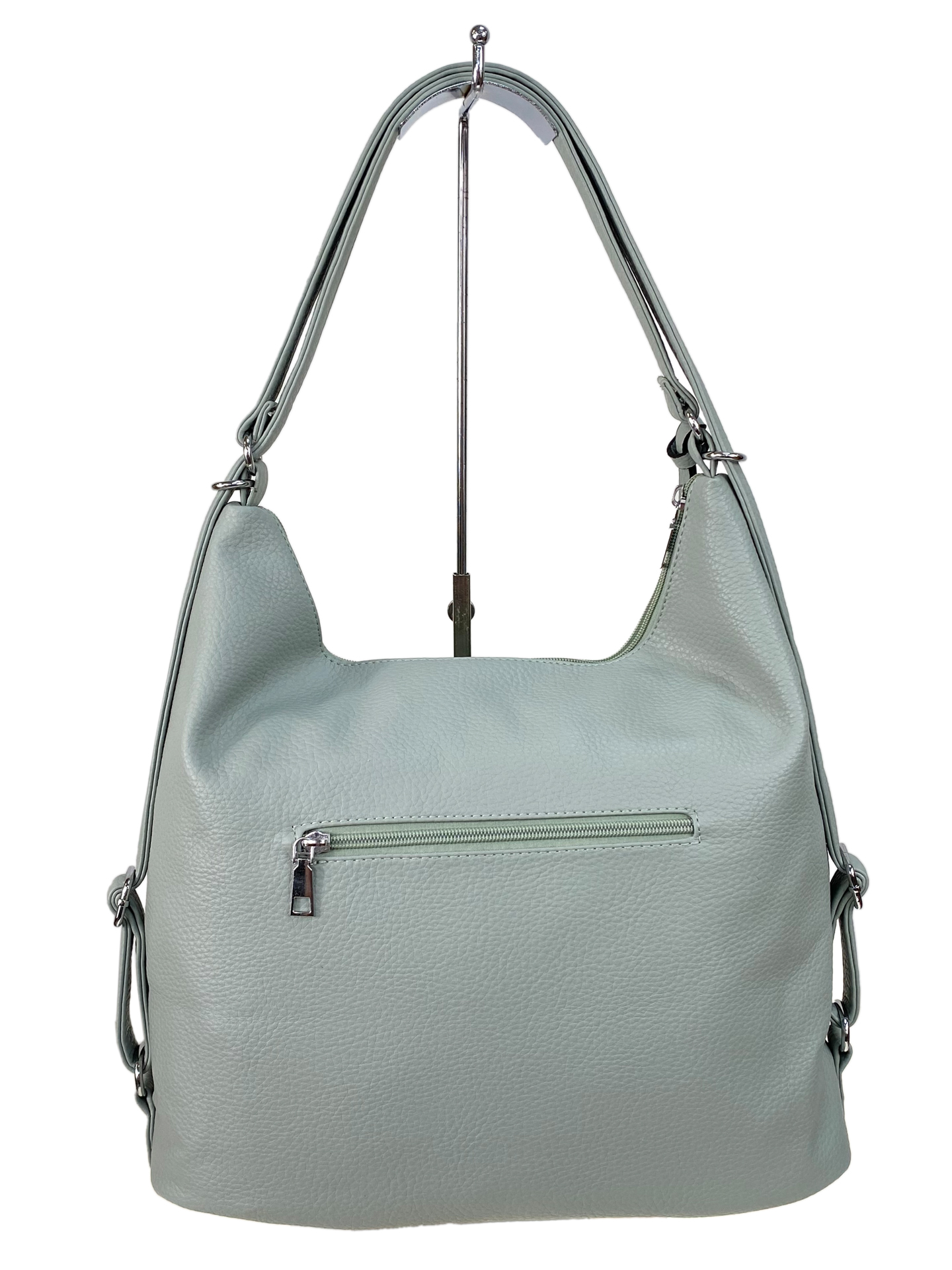На фото 2 - Женская сумка из искусственной кожи цвет серо-зеленый
