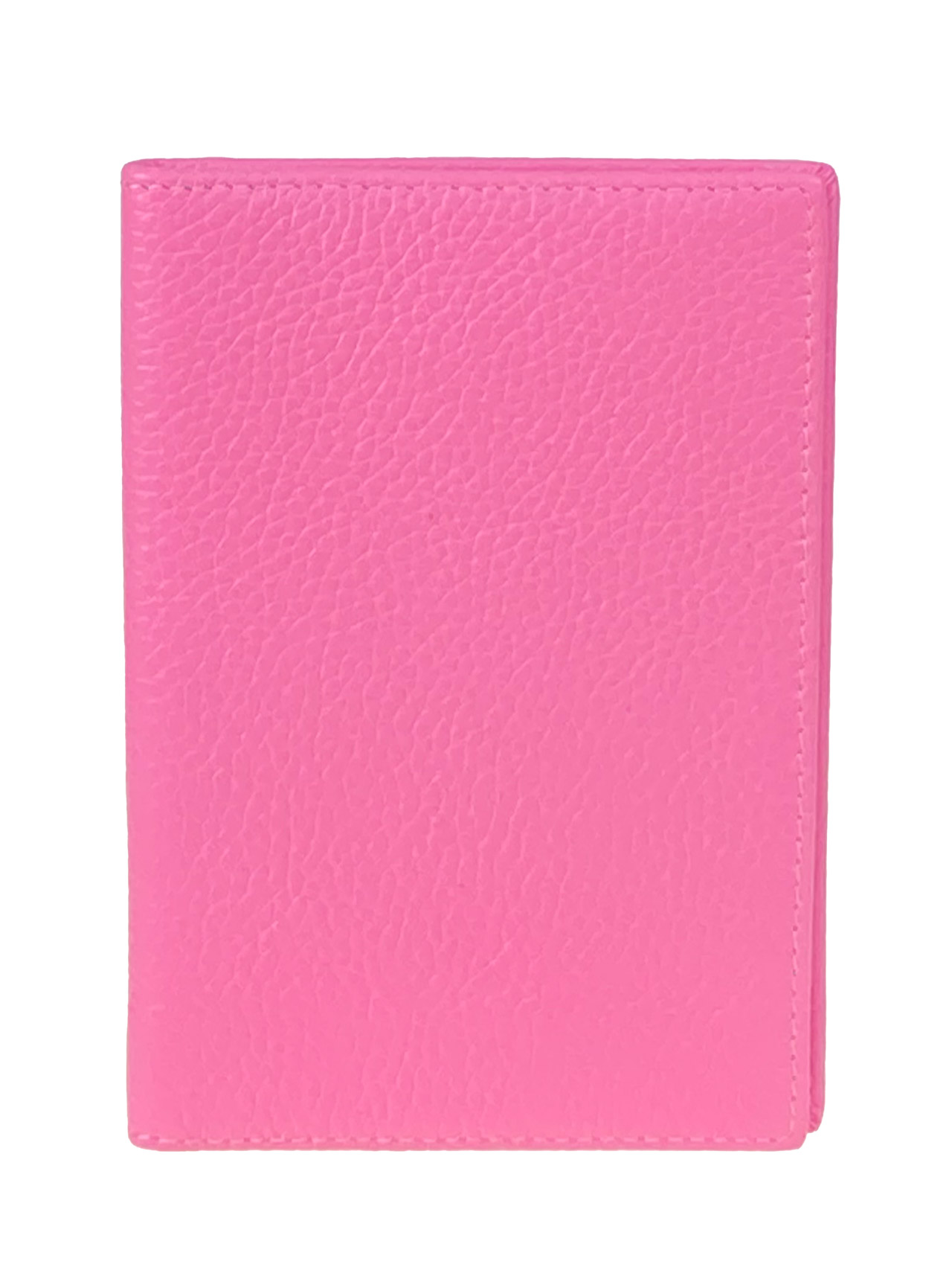 На фото 1 - Обложка на паспорта из натуральной кожи, цвет розовый