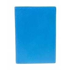 На фото 1 - Обложка на паспорта из натуральной кожи, цвет голубой