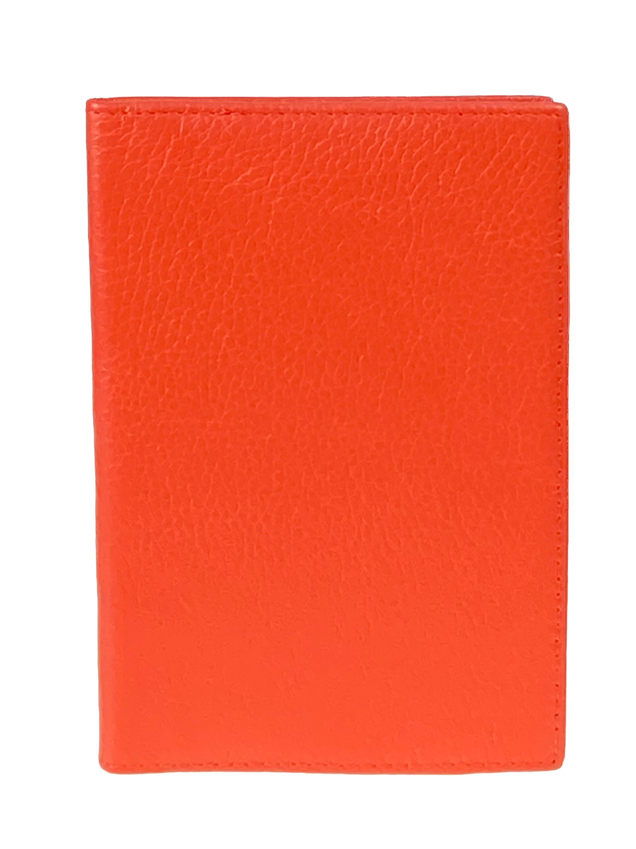 На фото 1 - Обложка на паспорта из натуральной кожи, цвет рыжий