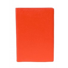 На фото 1 - Обложка на паспорта из натуральной кожи, цвет рыжий
