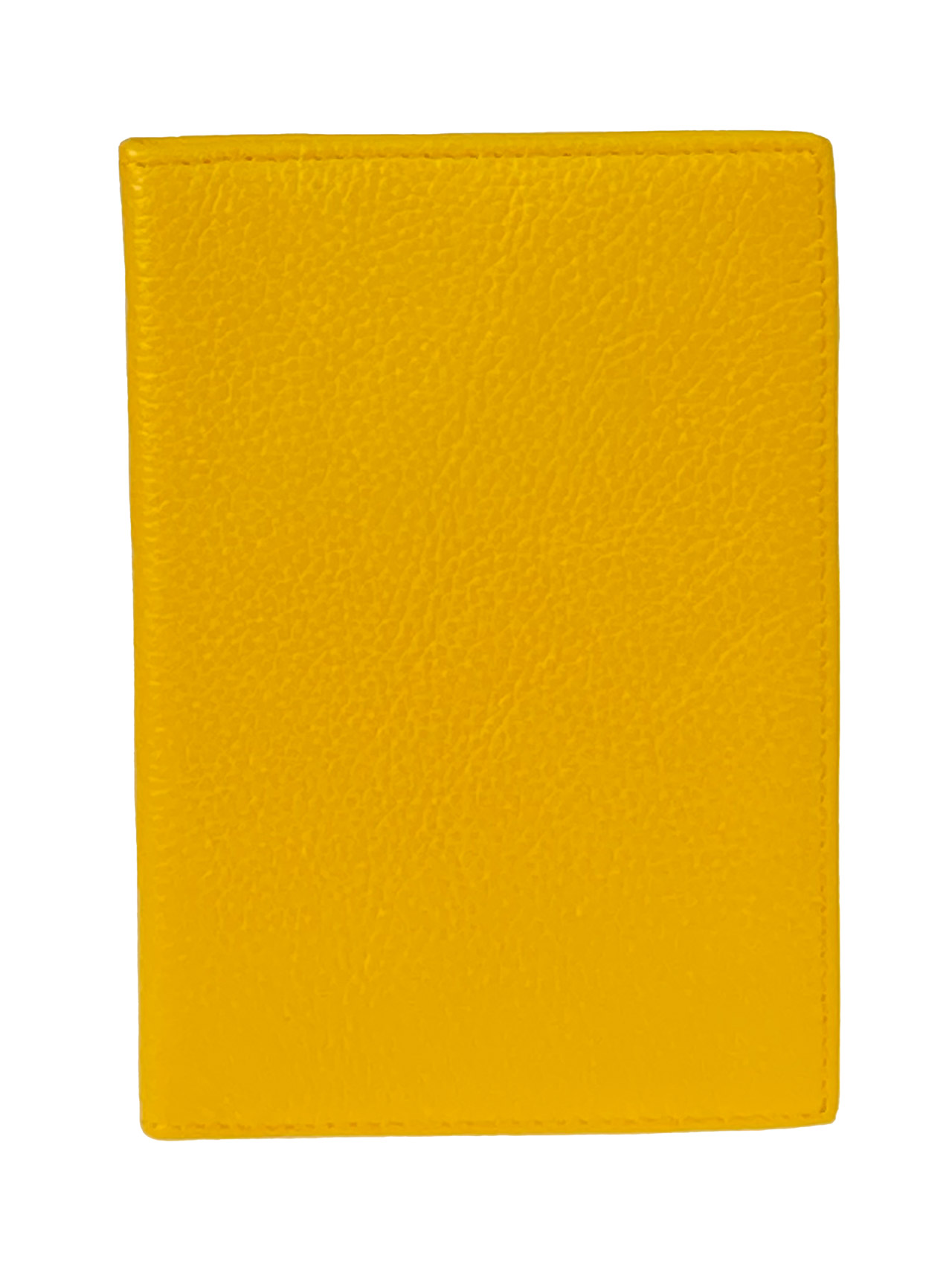 На фото 1 - Обложка на паспорта из натуральной кожи, цвет желтый