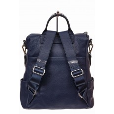 На фото 2 - Женский рюкзак из натуральной кожи, цвет синий