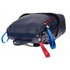 На фото 3 - Женский рюкзак из натуральной кожи, цвет синий