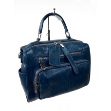 На фото 1 - Женская сумка из искусственной кожи, цвет  синий