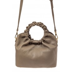На фото 2 - Сумка женская ring-bag из натуральной кожи, цвет серый