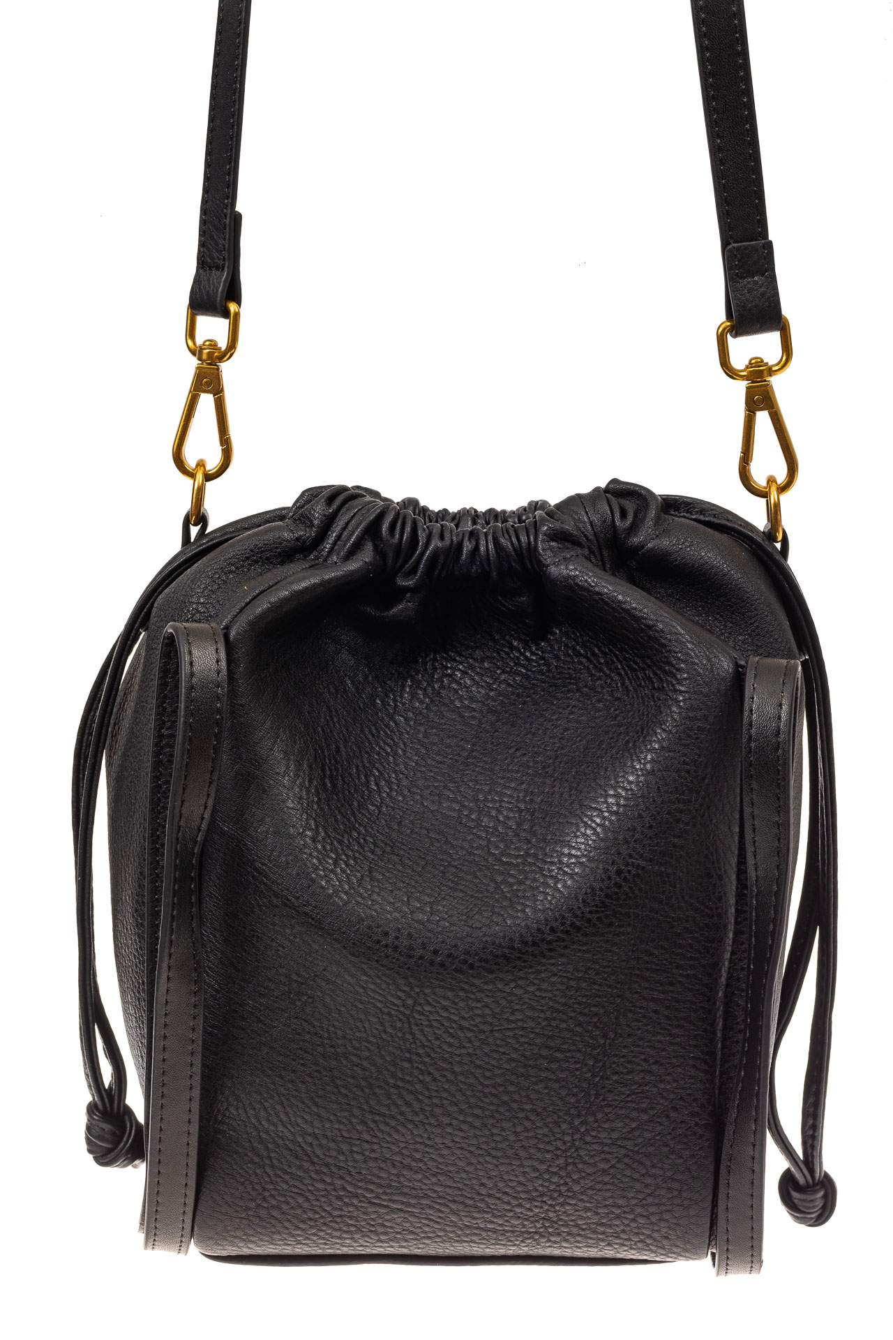 На фото 2 - Сумка женская торба из натуральной кожи, цвет черный