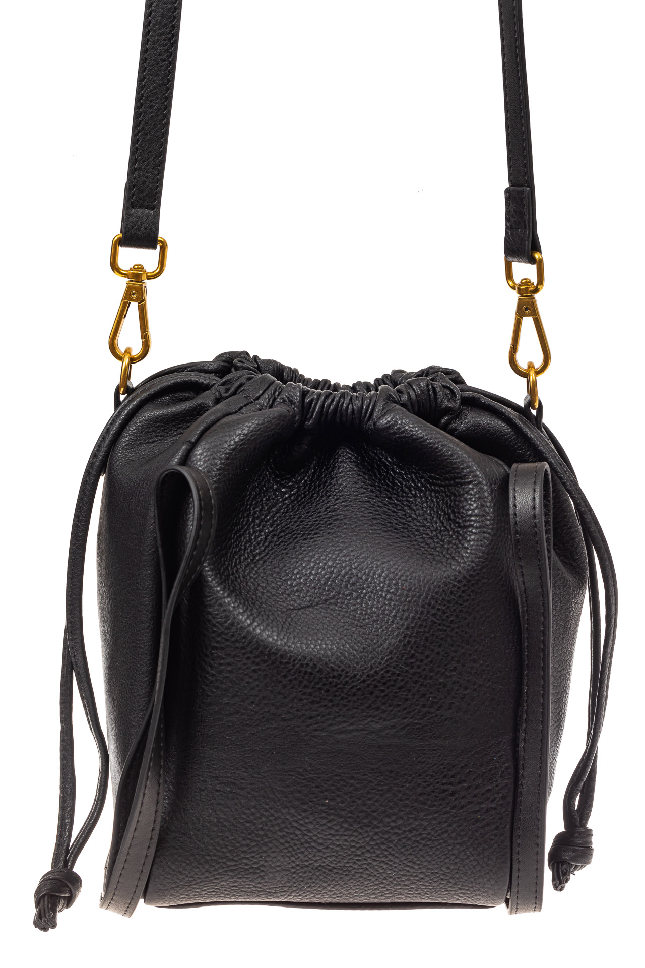 На фото 3 - Сумка женская торба из натуральной кожи, цвет черный