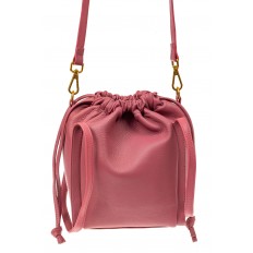 На фото 3 - Сумка женская торба из натуральной кожи, цвет розовый