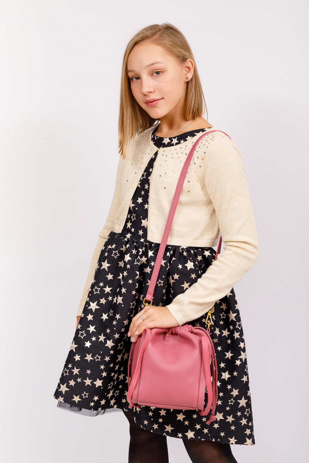 На фото 5 - Сумка женская торба из натуральной кожи, цвет розовый